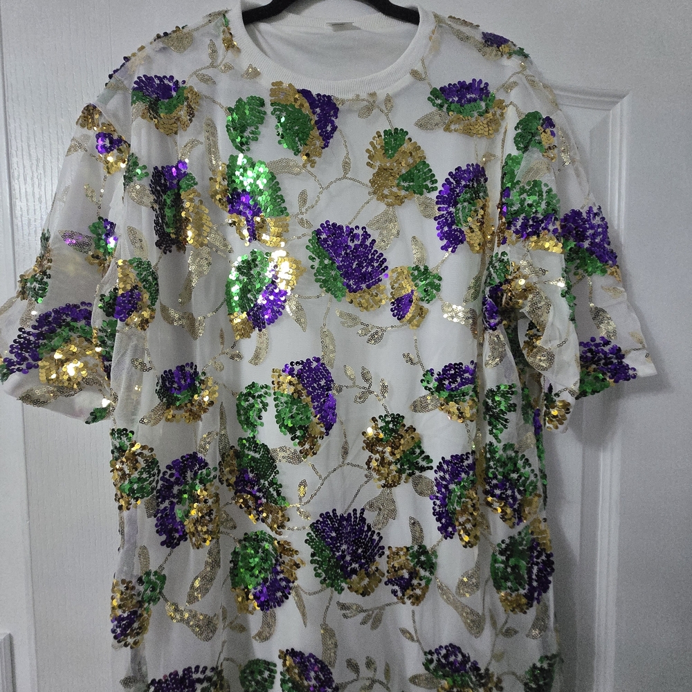 Sequin Floral Women's Top